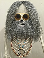 Mr. Hairy Bones metal sculpture